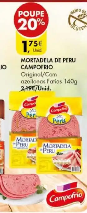 Pingo Doce MORTADELA DE PERU CAMPOFRIO 140g promoção