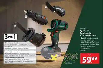 Lidl Parkside Aparelho Combinado 20 V sem Bateria promoção