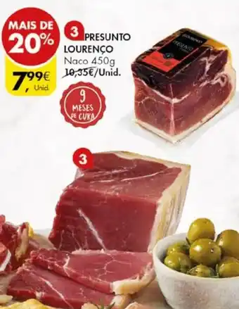 Pingo Doce PRESUNTO LOURENÇO Naco 450g promoção