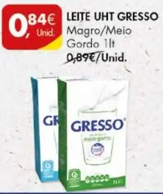 LEITE UHT GRESSO Magro/Meio Gordo 1lt