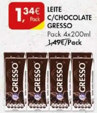 Pingo Doce LEITE C/CHOCOLATE GRESSO Pack 4x200ml promoção