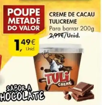 Pingo Doce CREME DE CACAU TULICREME Para barrar 200g promoção