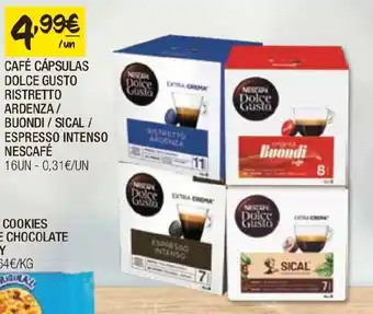 Spar CAFÉ CÁPSULAS DOLCE GUSTO RISTRETTO ARDENZA/ BUONDI/SICAL / ESPRESSO INTENSO NESCAFÉ promoção