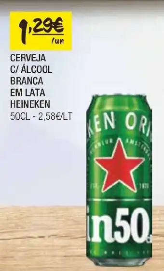 CERVEJA C/ ÁLCOOL BRANCA EM LATA HEINEKEN 50CL