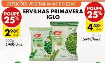 Pingo Doce ERVILHAS PRIMAVERA IGLO 500g promoção