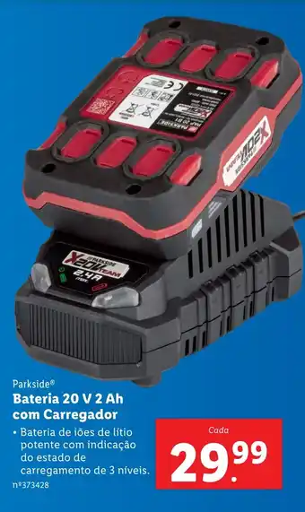 Lidl Parkside Bateria 20 V 2 Ah com Carregador promoção