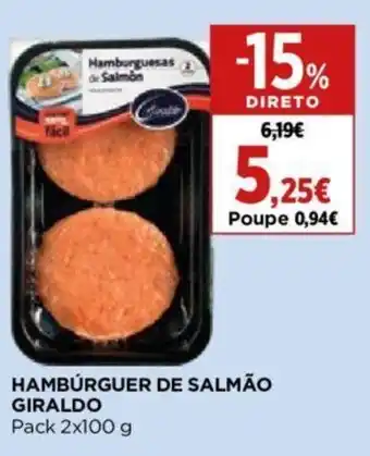 HAMBÚRGUER DE SALMÃO GIRALDO Pack 2x100 g
