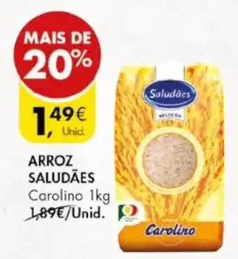 Pingo Doce ARROZ SALUDÃES Carolino 1kg promoção