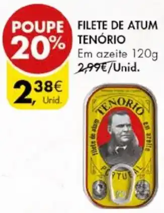 Pingo Doce FILETE DE ATUM TENÓRIO Em azeite 120g promoção