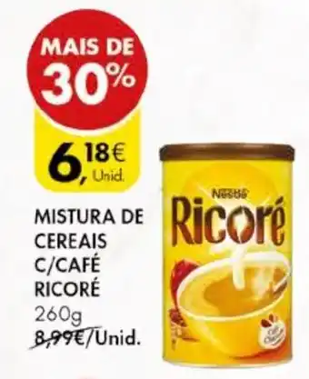 Pingo Doce MISTURA DE CEREAIS C/CAFÉ RICORÉ 260G promoção