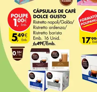 Pingo Doce CÁPSULAS DE CAFÉ DOLCE GUSTO promoção