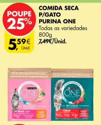Pingo Doce COMIDA SECA P/GATO PURINA ONE Todas as variedades 800g promoção