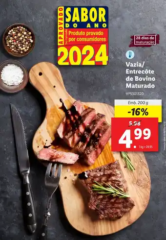 Lidl Vazia/ Entrecôte de Bovino Maturado Emb. 200 g promoção