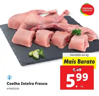 Lidl Coelho Inteiro Fresco Vendido ao kg promoção
