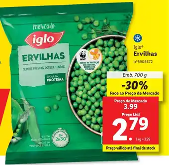 Lidl Iglo Ervilhas Emb. 700 g promoção