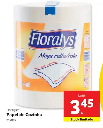 Lidl Floralys Papel de Cozinha promoção