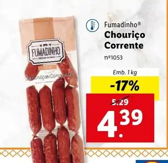Lidl Fumadinho Chouriço Corrente Emb. 1 kg promoção