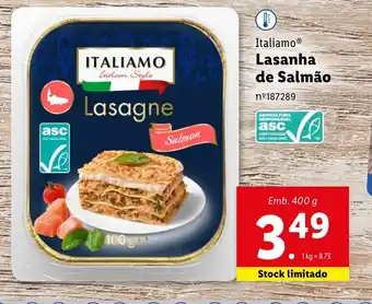 Lidl Italiamo Lasanha de Salmão Emb. 400 g promoção