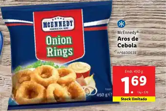 Lidl McEnnedy Aros de Cebola Emb. 450 g promoção