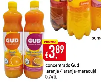 Bolama concentrado Gud laranja/laranja-maracujá 0.74lt promoção