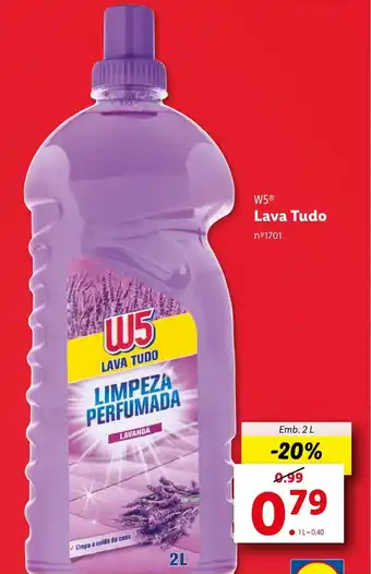 Lidl W5 Lava Tudo Emb. 2 L promoção