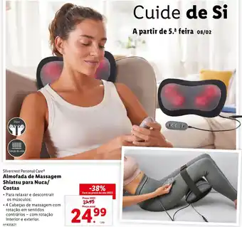 Lidl Silvercrest Personal Care Almofada de Massagem Shiatsu para Nuca/ Costas promoção