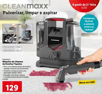 Cleanmaxx Máquina de Limpeza de Estofos/Tapetes