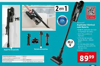 Lidl Silvercrest Aspirador Vertical com Bateria promoção