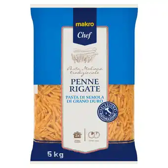 Makro makro Chef Penne Rigate 5Kg promoção