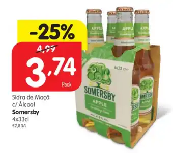 Minipreço Sidra de Maçã C/Álcool Somersby 4x33cl promoção