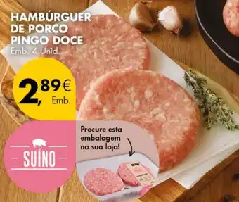 HAMBÚRGUER DE PORCO PINGO DOCE Emb. 4 Unid.