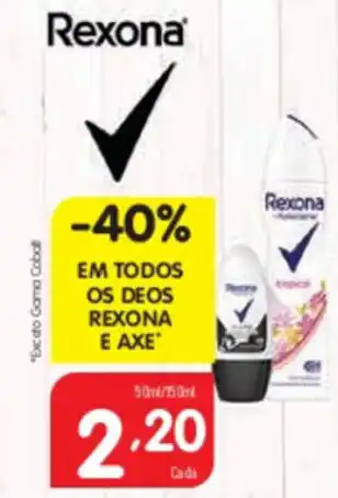 Minipreço Rexona 50ml/75ml promoção