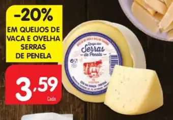 Minipreço Queijos de Vaca e Ovelha Serras de Penela promoção