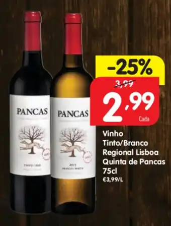 Vinho Tinto/Branco Regional Lisboa Quinta de Pancas 75cl