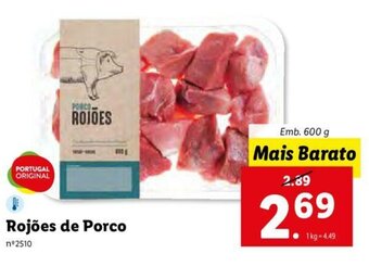 Lidl Rojões de Porco 600g promoção