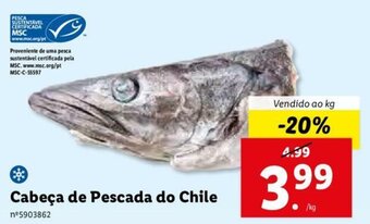 Lidl Cabeça de Pescada do Chile promoção