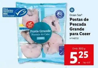 Lidl Ocean Sea Postas de Pescada Grande para Cozer 800g promoção