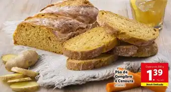 Lidl Pão de Gengibre e Cenoura 330g promoção