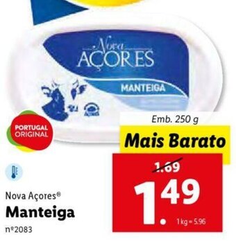 Lidl Nova Açores Manteiga 250g promoção