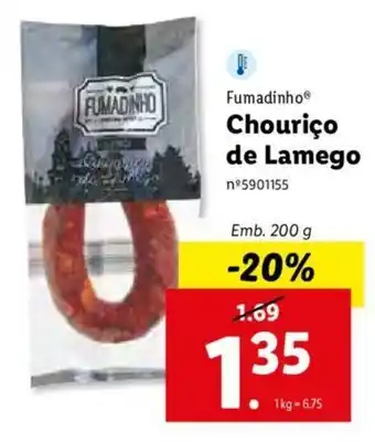 Lidl Fumadinho Chouriço de Lamego 200g promoção