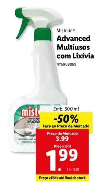 Lidl Mistolin Advanced Multiusos com Lixívia 500ml promoção