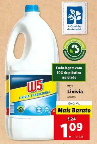 Lidl W5 Lixívia 4L promoção