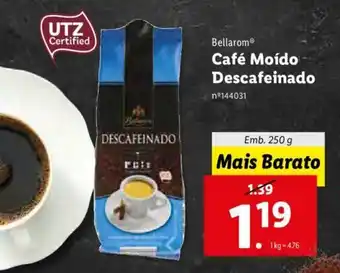 Lidl Bellarom Café Moído Descafeinado 250g promoção