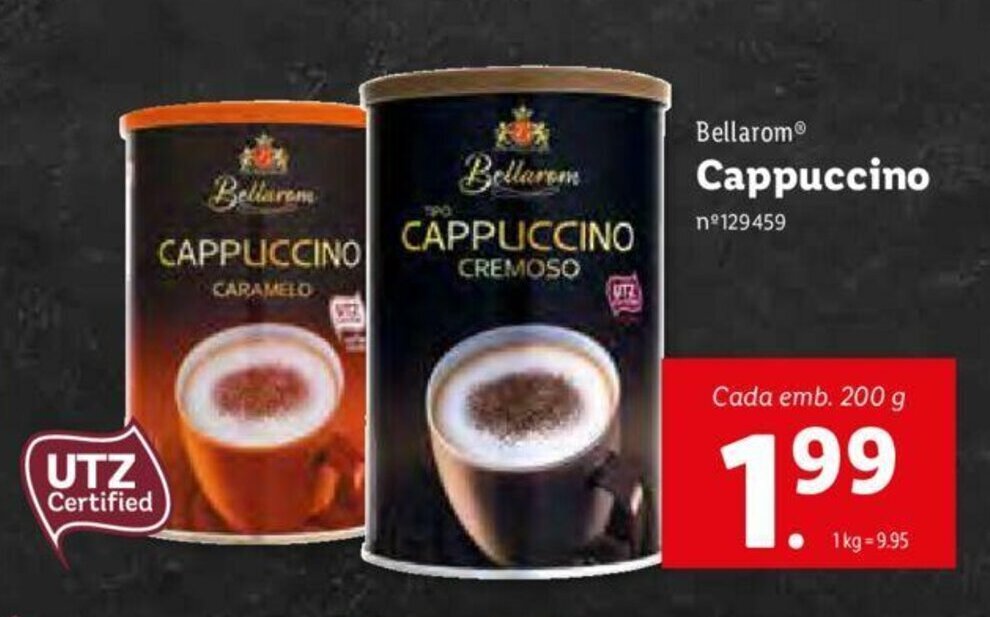 Promoção Bellarom Cappuccino 200g em Lidl