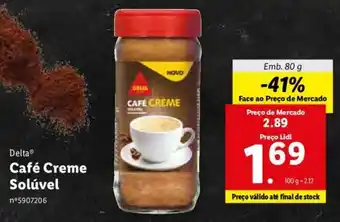 Lidl Delta Café Creme Solúvel 80g promoção