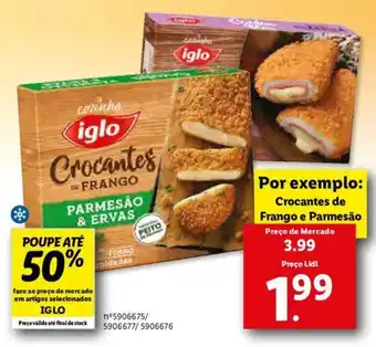 Lidl Iglo Crocantes de Frango e Parmesão promoção