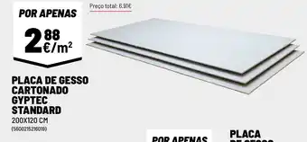 PLACA DE GESSO CARTONADO GYPTEC STANDARD