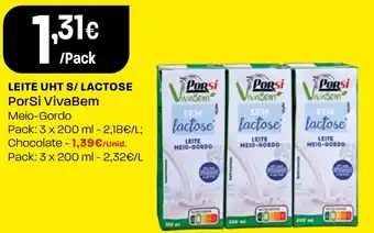 Intermarché LEITE UHT S/ LACTOSE PorSi VivaBem promoção
