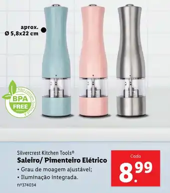 Lidl Silvercrest Kitchen Tools Saleiro/ Pimenteiro Elétrico promoção