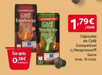 Amanhecer Cápsulas de Café Compatível c/Nespresso Gama Emb. 10 Unid. promoção